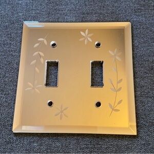 Anthropologie etched glass lightswitch cover